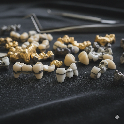 Dental gold scrap including crowns and restorations
