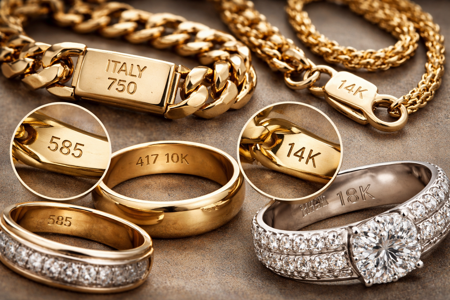 Gold & Silver Hallmarks markings